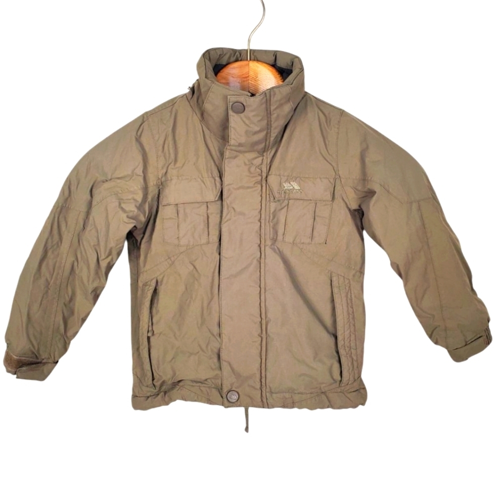 Trespass Kids Khaki Puffer Jacket. Size 2/3